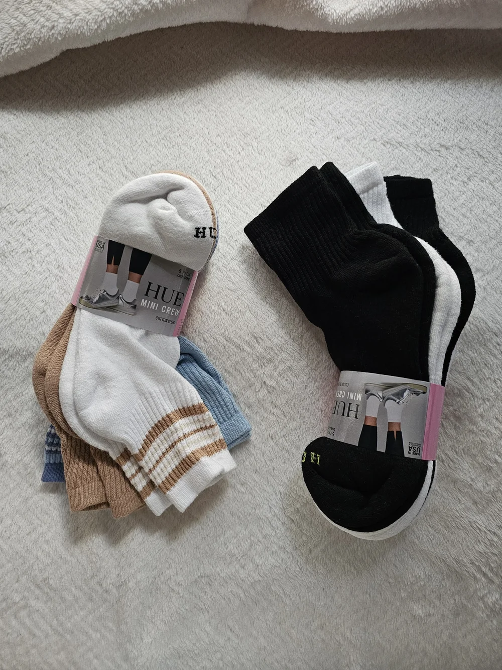 Mixed NWT Women’s Mini Crew Socks By Hue - 2 Packs of Autumn Colors - 10 Pairs
